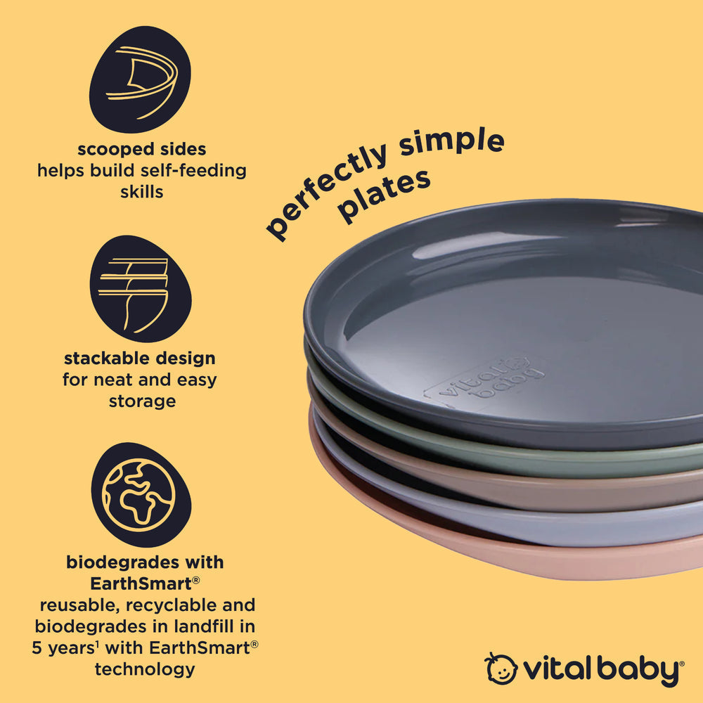 Vital Baby Perfectly Simple Plates 5 Pack - Natural - Plate / Bowl