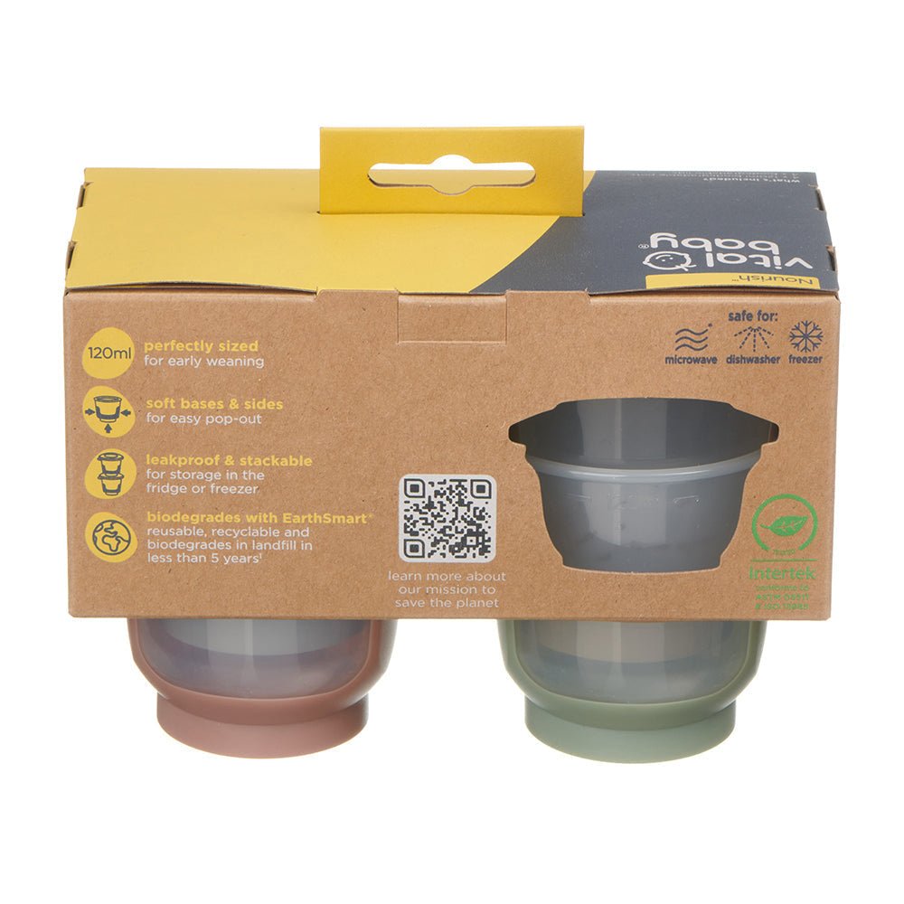 Vital Baby Store & Wean Pots 120ml - 4 Pack - Feeding