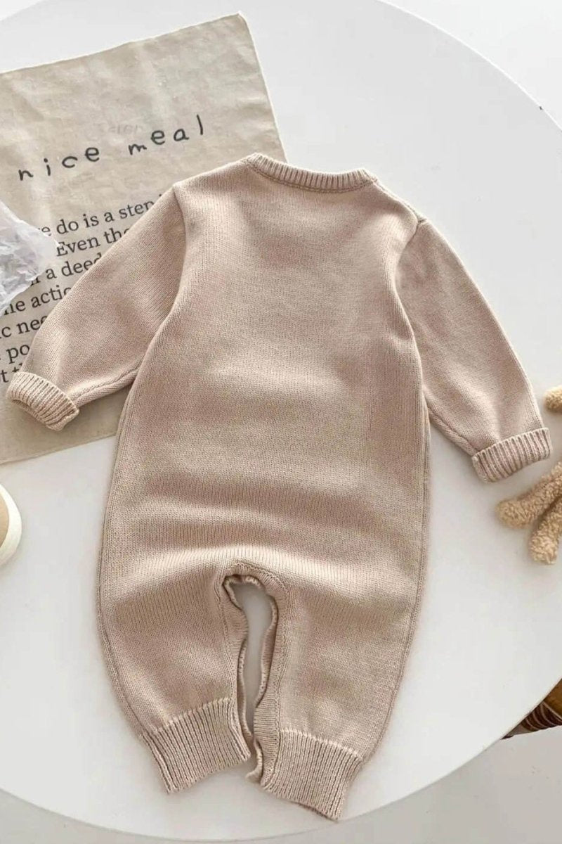 Waffle Bear One Piece Playsuit - Rompers