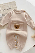 Waffle Bear One Piece Playsuit - Rompers