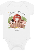 Welcome to the World Farm Animals (Personalised Name Bodysuit) - Bodysuits