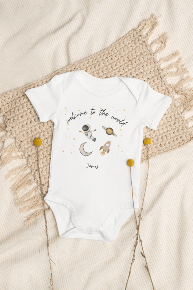 Welcome to the World Galaxy (Personalised Name Bodysuit) - Bodysuits