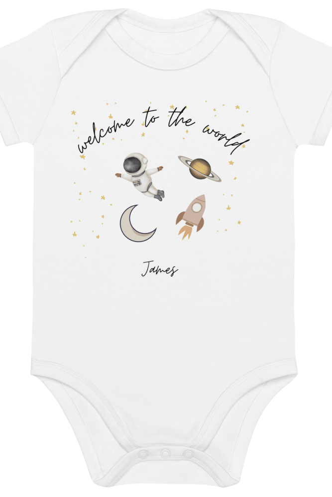 Welcome to the World Galaxy (Personalised Name Bodysuit) - Bodysuits