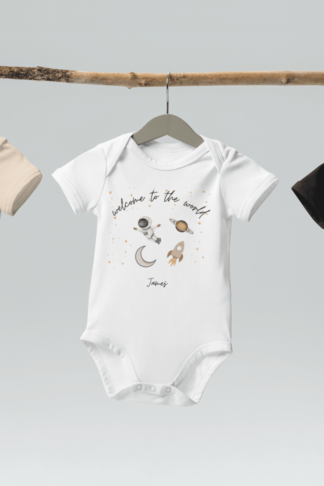 Welcome to the World Galaxy (Personalised Name Bodysuit) - Bodysuits
