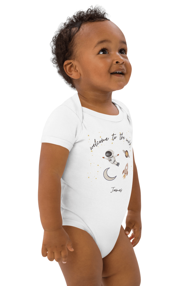 Welcome to the World Galaxy (Personalised Name Bodysuit) - Bodysuits