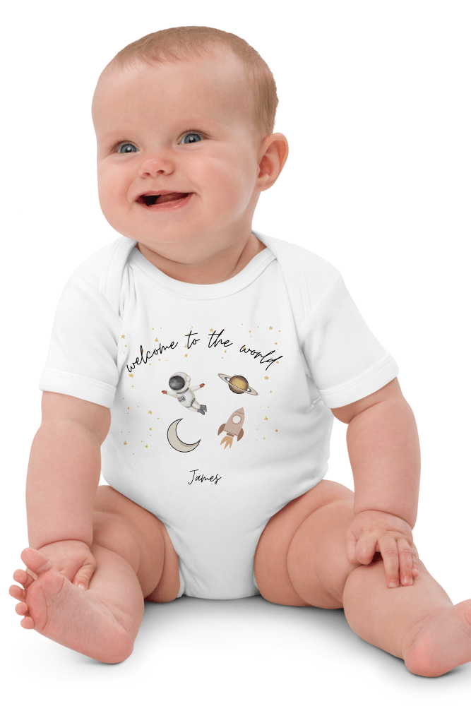Welcome to the World Galaxy (Personalised Name Bodysuit) - Bodysuits