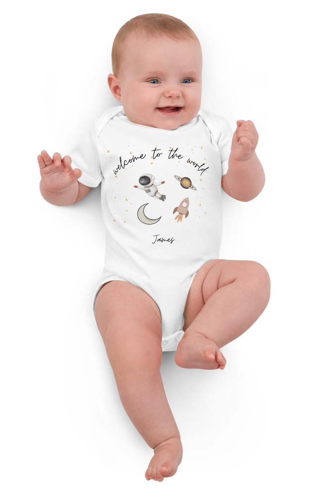 Welcome to the World Galaxy (Personalised Name Bodysuit) - Bodysuits