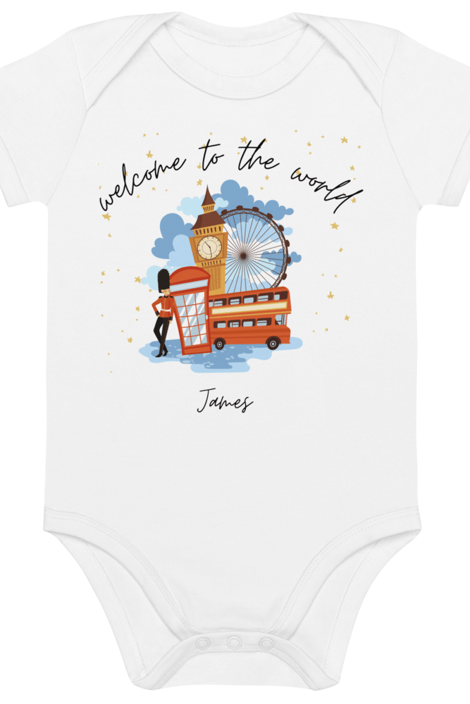 Welcome to the World London Town (Personalised Name Bodysuit) - Bodysuits