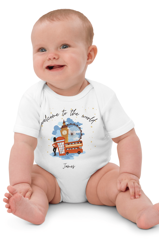 Welcome to the World London Town (Personalised Name Bodysuit) - Bodysuits