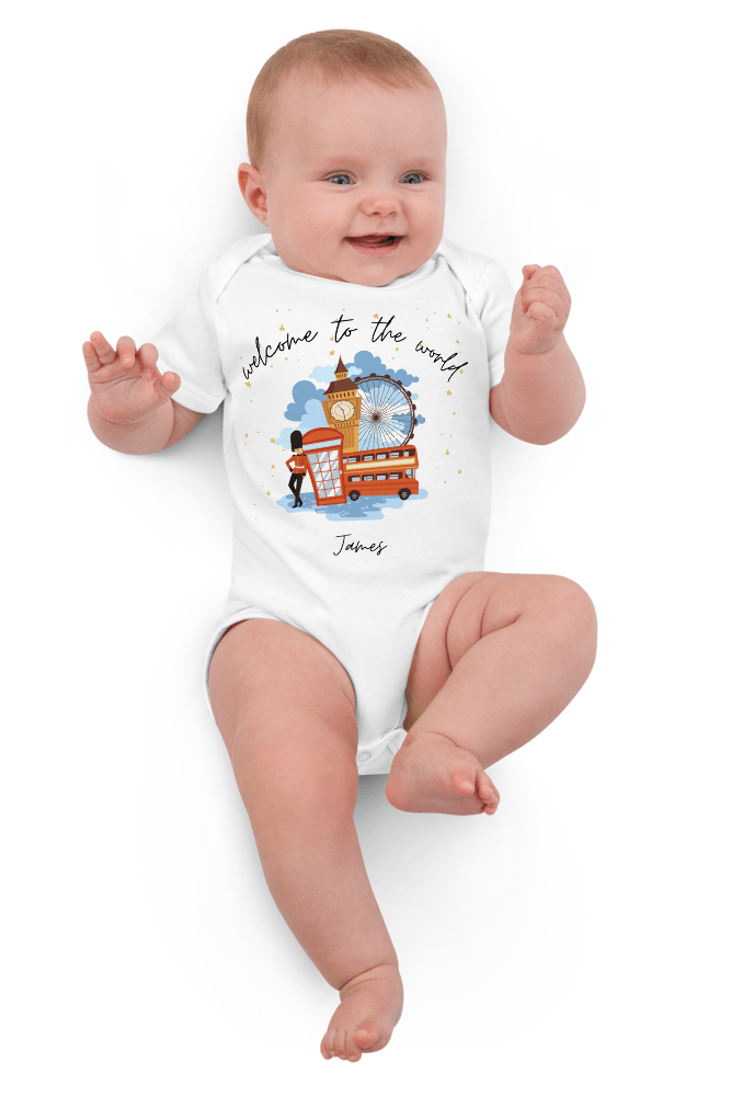 Welcome to the World London Town (Personalised Name Bodysuit) - Bodysuits