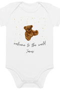 Welcome to the World (Personalised Name Bear Bodysuit) - Bodysuits