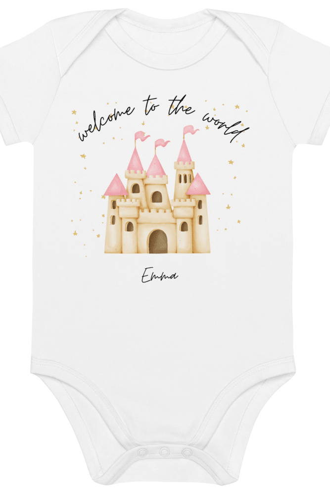 Welcome to the World Princess Castle (Personalised Name Bodysuit) - Bodysuits