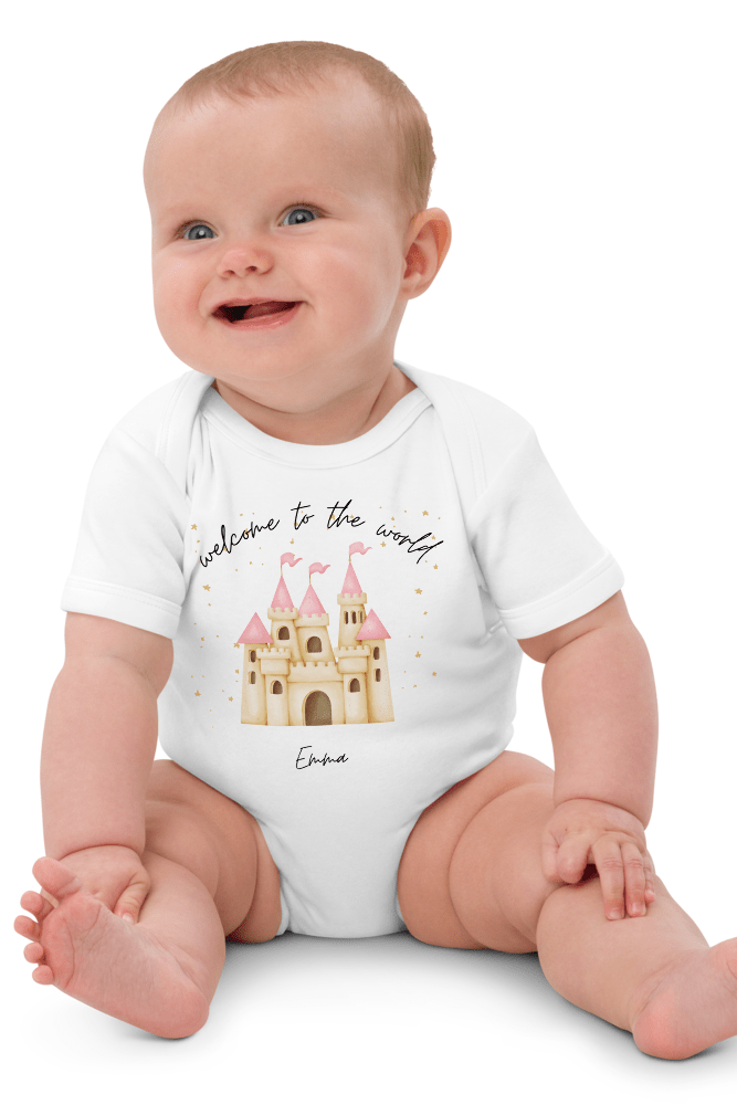 Welcome to the World Princess Castle (Personalised Name Bodysuit) - Bodysuits