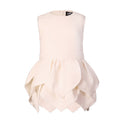 White Baby Dress with Flower Petals - 68 / 6 mths - Dress