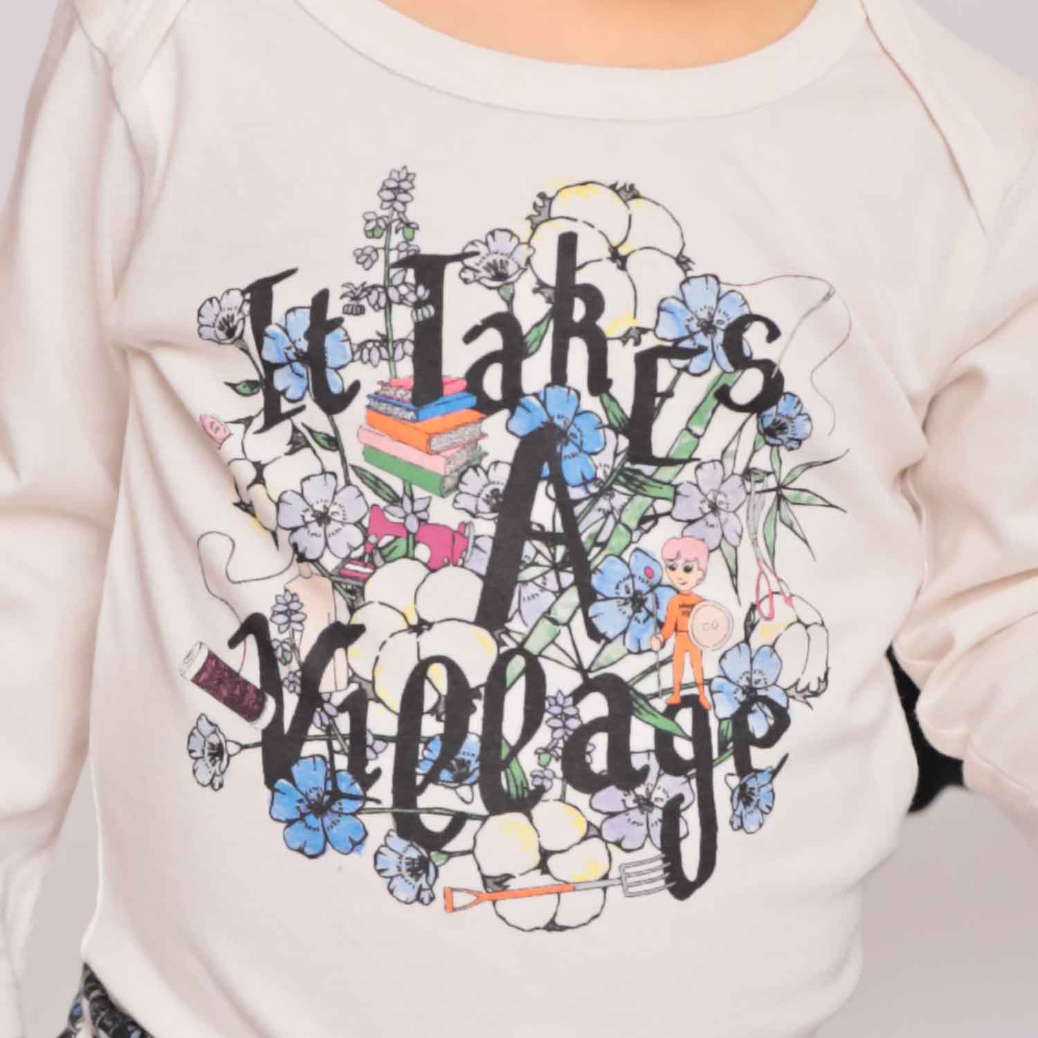White Baby Onesie with Print - Onesie