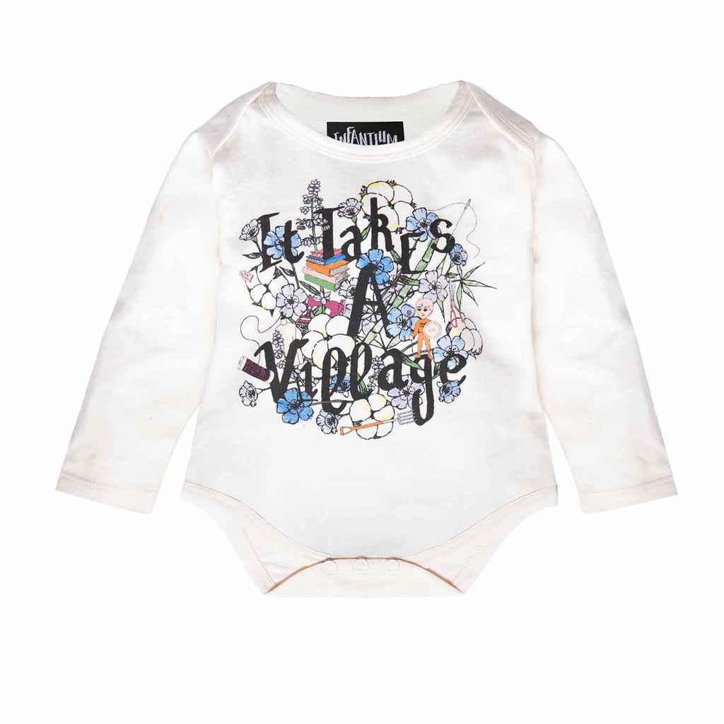 White Baby Onesie with Print - 68 / 6 mths - Onesie
