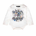White Baby Onesie with Print - 68 / 6 mths - Onesie