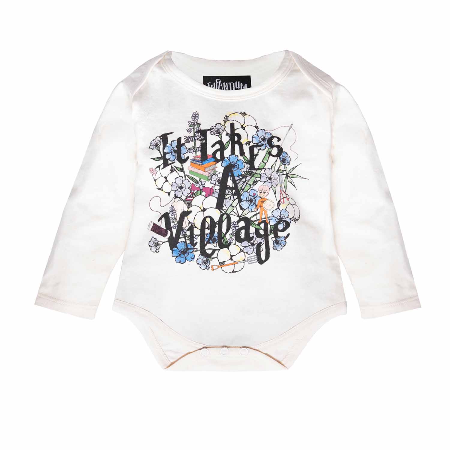 White Baby Onesie with Print - 68 / 6 mths - Onesie
