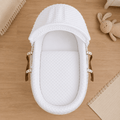 White Dimple Moses Basket Bedding Set (Basket Not Included!)