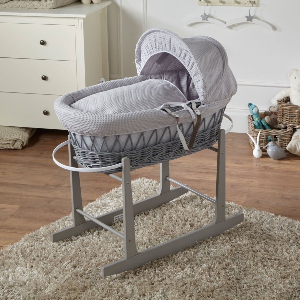 Wicker Baby Moses Basket With Stand-18