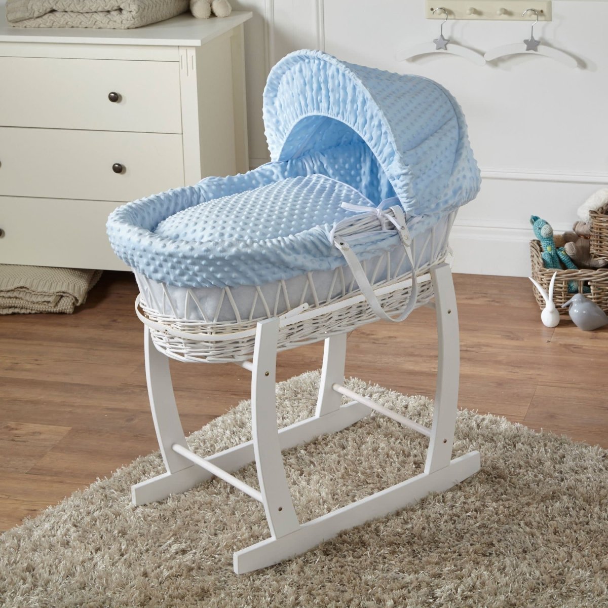 Wicker Baby Moses Basket With Stand-10