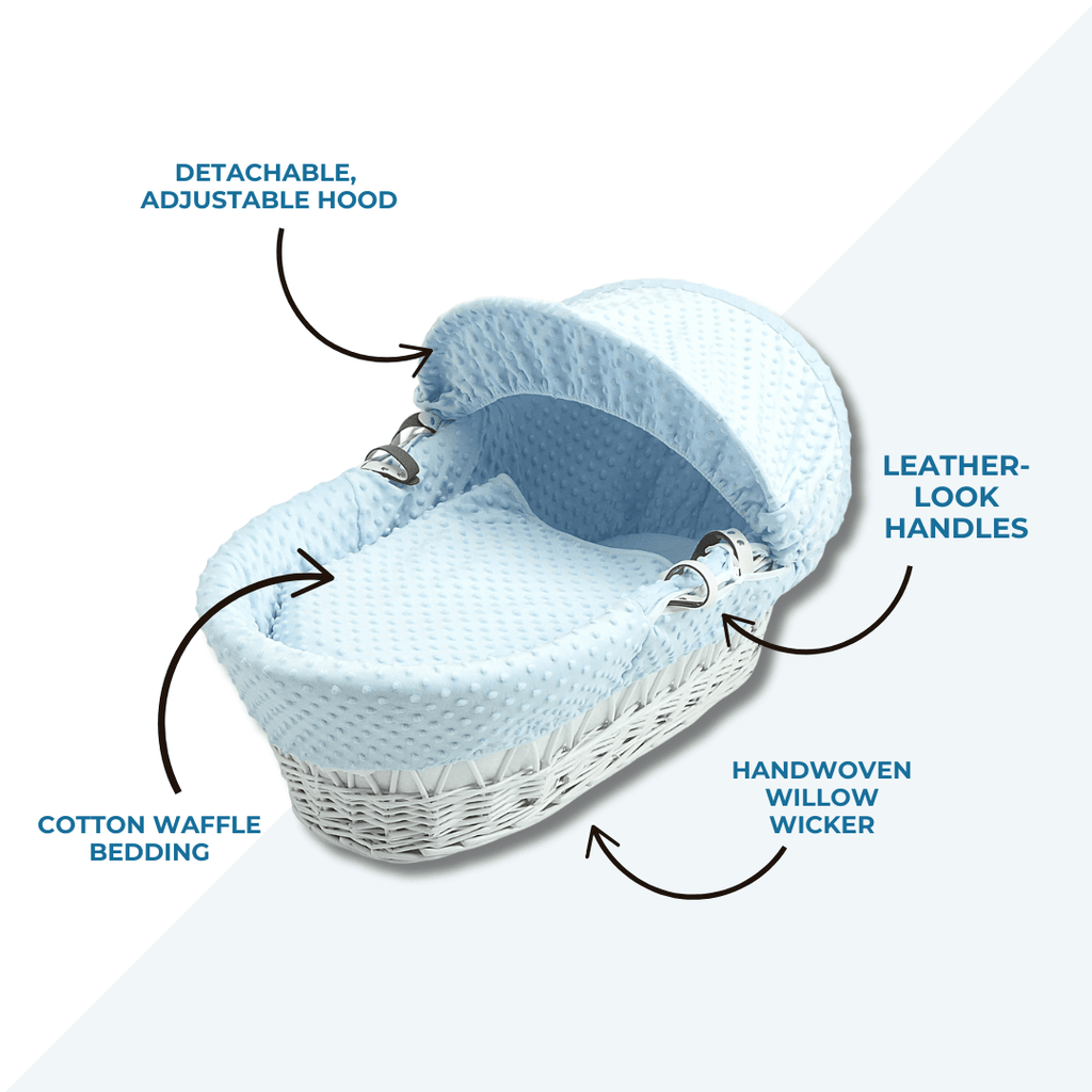 Wicker Moses Basket-No stand included. - Wicker Moses Basket