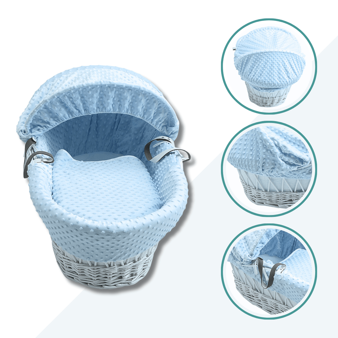 Wicker Moses Basket-No stand included. - Wicker Moses Basket