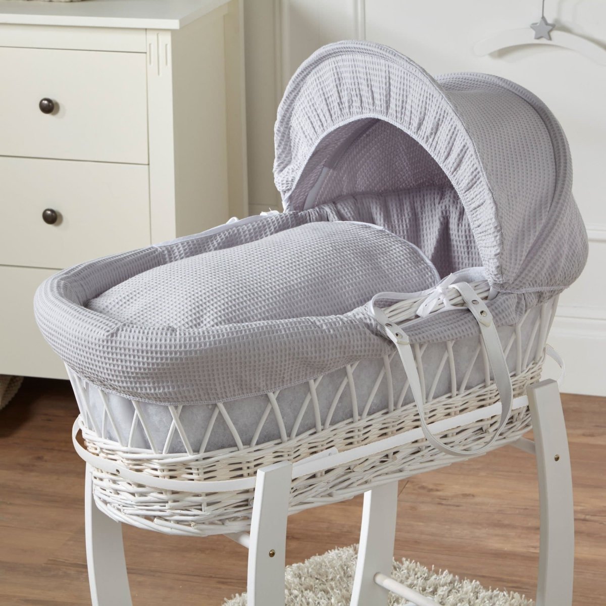 Wicker Moses Basket-No stand included.-9