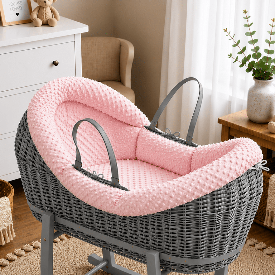 Wicker Pod Baby Deluxe Moses Basket-No stand included-20