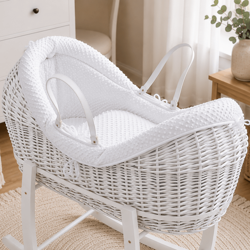 Wicker Pod Baby Deluxe Moses Basket-No stand included-9