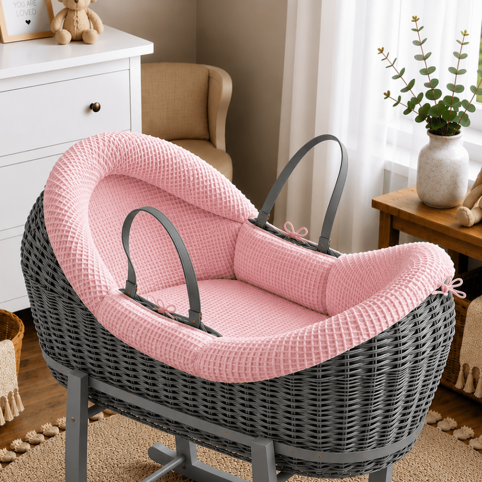 Wicker Pod Baby Deluxe Moses Basket-No stand included-16