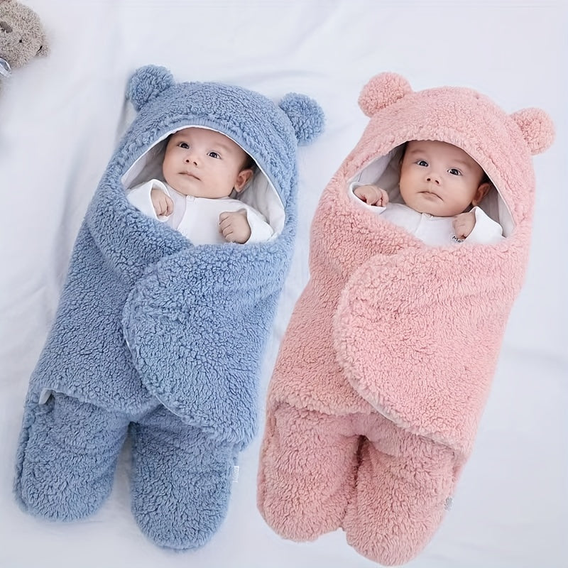 Winter Bear Print Baby Sleeping Bag with Pillow - Baby Sleeping Bags