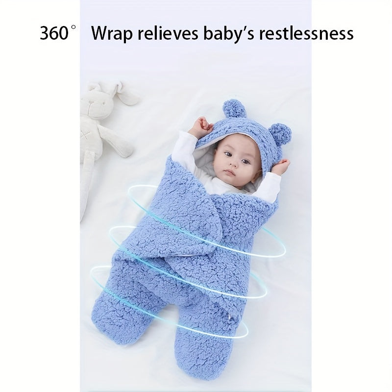 Winter Bear Print Baby Sleeping Bag with Pillow - Baby Sleeping Bags