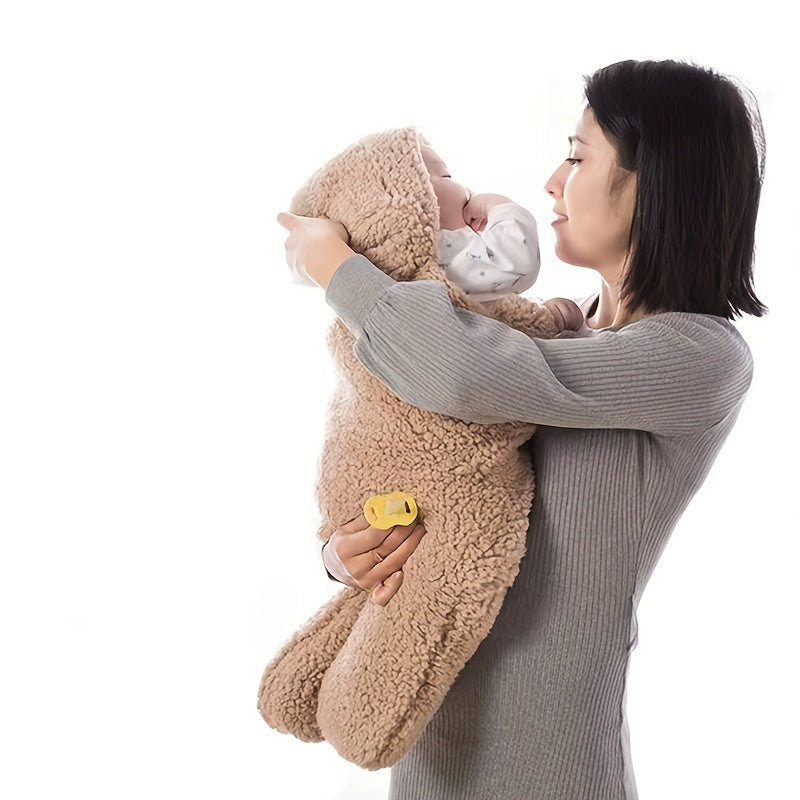 Winter Bear Print Baby Sleeping Bag with Pillow - Baby Sleeping Bags