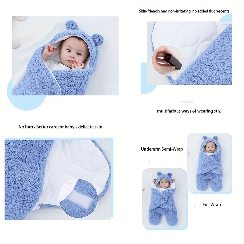 Winter Bear Print Baby Sleeping Bag with Pillow - Baby Sleeping Bags