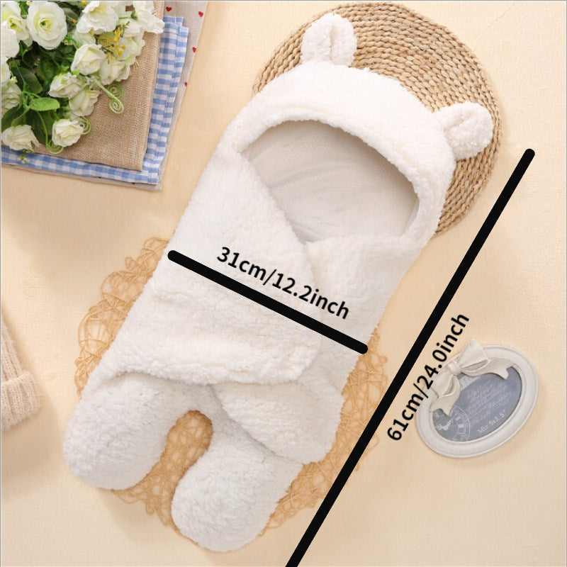 Winter Bear Print Baby Sleeping Bag with Pillow - Baby Sleeping Bags