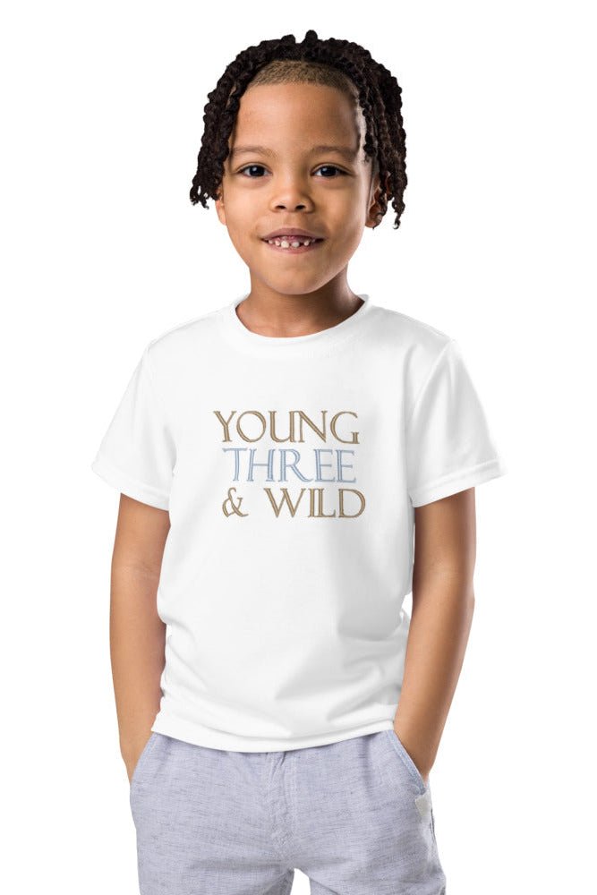 Young THREE & Wild 3rd Birthday T-Shirt Personalised - T-Shirts